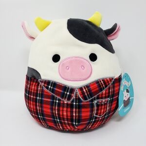 Squishmallows Connor the Cow Flannel Fall Plaid Harvest2024 Jazwares 8"